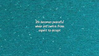 Life become peaceful