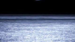 Moon on beach