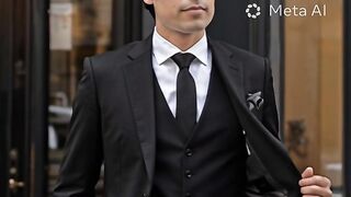Black three picece suit
