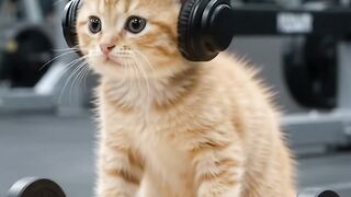 POV: Your Cat Takes the Gym WAY Too Seriously 😂💪