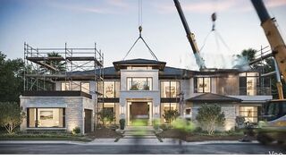 .用工人和機器拆除房屋。,Démolition d'une maison à l'aide d'ouvriers et de machines.