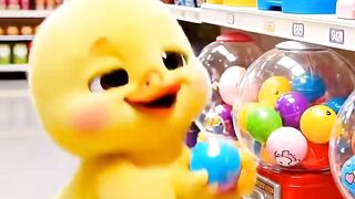 the little duckling going shopping,小鴨子去購物,El patito va de compras.
