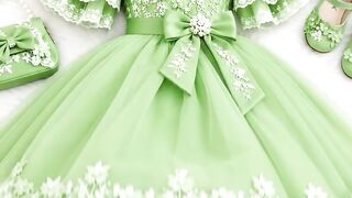 Elegant Green Floral Dress 💚✨