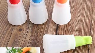 1 Pcs Portable Silicone Oil Bottle With Brush Grill Oil Brushes Liquid Oil Pastry Kitchen Baking Bbq Tool Kitchen Tools For Bbq - Bbq Tools