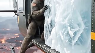Dropping a Giant Ice Cube into an Active Volcano! 🌋❄️