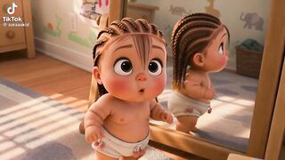 Baby Girl Cuts Her Own Bangs Before Mirror - Mom's Reaction Is Priceless! 😭😂