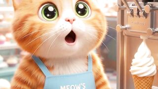 Cat want more ice-cream