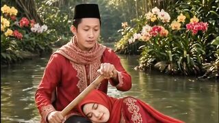 Peaceful Love in Traditional Indonesian Attire 🛶✨