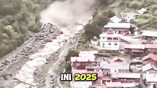 Massive Flash Flood & Landslide Caught on Camera! 😱