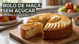 Bolo Fofinho de Maçã e Banana.