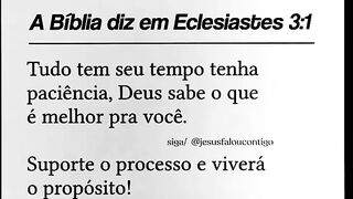 Seu tempo não é o mesmo tempo de DEUS...