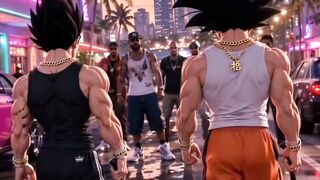 Goku e Vegeta no mundo do GTA