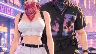Bulma e Vegeta no mundo GTA