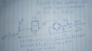 Fonte para led sem transformador