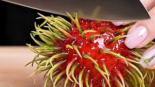 Cutting Glass Fruit ASMR Tropical 🥭Pt 2