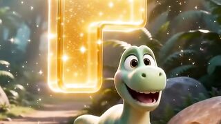 Learn Letter F with Baby Dino | F for Fish & Flower | English Alphabet for Kids