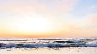 Senja di pantai yang indah