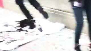 Tense Street Confrontation Between Police and Protesters in New York
