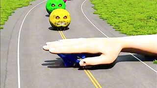 Big & Small Moon Monster Cars vs lava - BeamNG.Drive #gaming #gamer #game #reels #gta