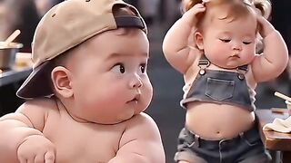 A baby who is a cooking whiz