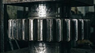Hydraulic Press Shattering a Solid Gear | Satisfying Metal ASMR