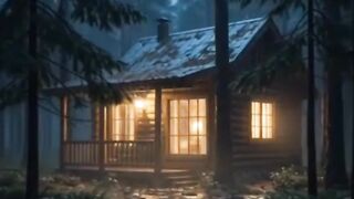 Rainy Night Cabin ASMR 🌧️ Cozy Rain Sounds for Deep Relaxation