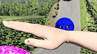Big & Small Moon Monster Cars vs lava - BeamNG.Drive #gaming #gamer #game #reels #gta 4