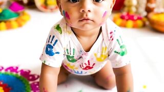Colourful baby