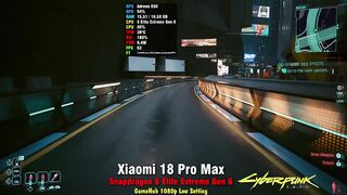 GameHub Test Cyberpunk 2077 on Xiaomi 18 Pro Max (Snapdragon 8 Elite Extreme Gen 6)