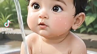 Baby Says "A Little More" During Bath Time But Mom Says No - Cutest Village Mom & Baby Moment