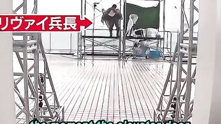 REAL Levi Attacks! Attack on Titan 3D Gear Elevator Prank 😂