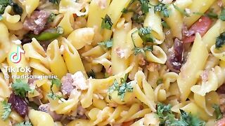 Creamy Chicken & Beef Pasta Loaded With Cheese & Veggies - So Delicious!