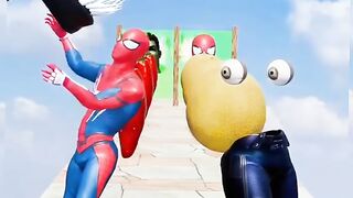 GTA V New Build a Queen Run Spider-man vs Cristiano Ronaldo Funny Epic Challenge! #spiderman #short
