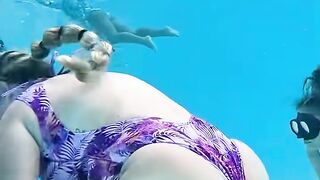 swimming in the pool