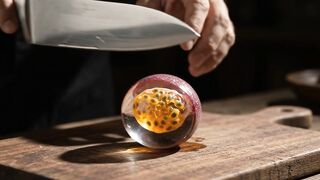 Satisfying Passion Fruit Cutting & Tasting ASMR 💜