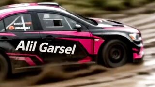 car racing on muddy roads