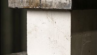 Hydraulic Press Crushing a Solid Concrete Block | Satisfying ASMR
