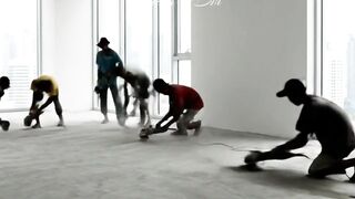 Modern Room With Beach Effect Epoxy Floor