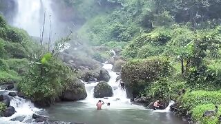 Hidden Waterfall in the Mountains