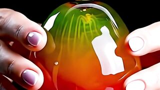Satisfying ASMR: Slicing a Clear Glass Guava 💖
