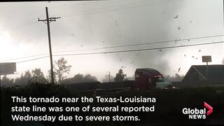 Tornadoes, funnel clouds rip across Texas and Louisiana