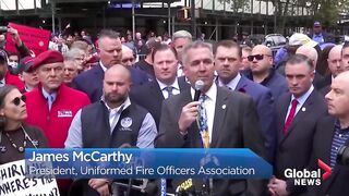 COVID-19_ NYC firefighters protest vaccine mandate.
