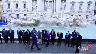 G20 summit_ Leaders toss coins into Rome’s iconic Trevi Fountain.