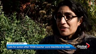 Teacher who donned blackface for Halloween put on home assignment at Toronto school.