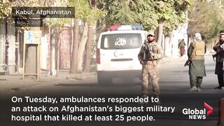 At least 25 dead after blasts, gunfire rocks Kabul hospital.
