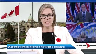 BC Premier John Horgan confirms growth in his throat is cancerous.