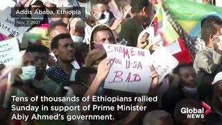 Thousands of Ethiopians denounce US, foreign nations in pro-government rally