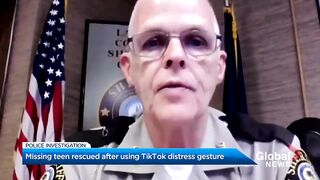 Missing US teen rescued after using distress hand signal learned on TikTok
