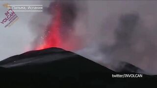 Извержение вулкана на Канарах. Десант высаживается на Ла Пальме