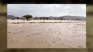 момент внезапного наводнения в долине восточного Янбу